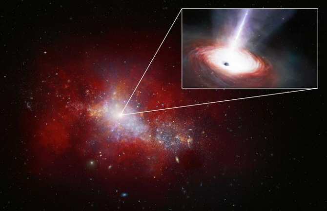 Astrónomos descubren el agujero negro más voraz en la infancia del universo
