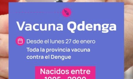 SE EXTIENDE LA VACUNACIÓN QDENGA EN LA PROVINCIA.